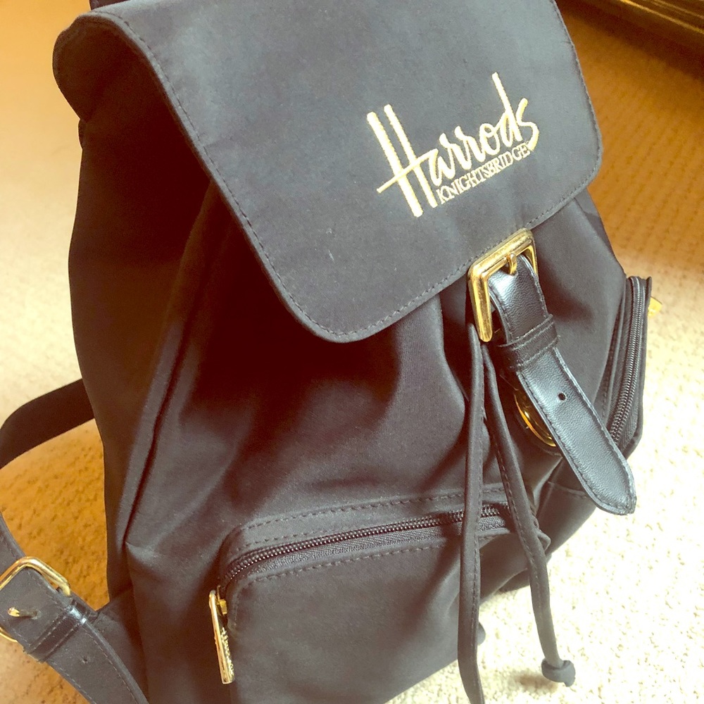 Black Backpack from Harrod’s in London